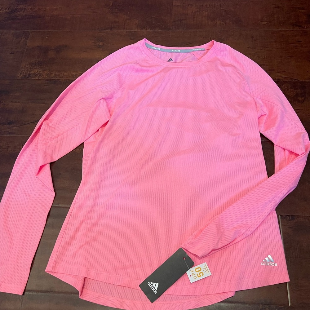 Never worn adidas long sleeve mesh golf shirt